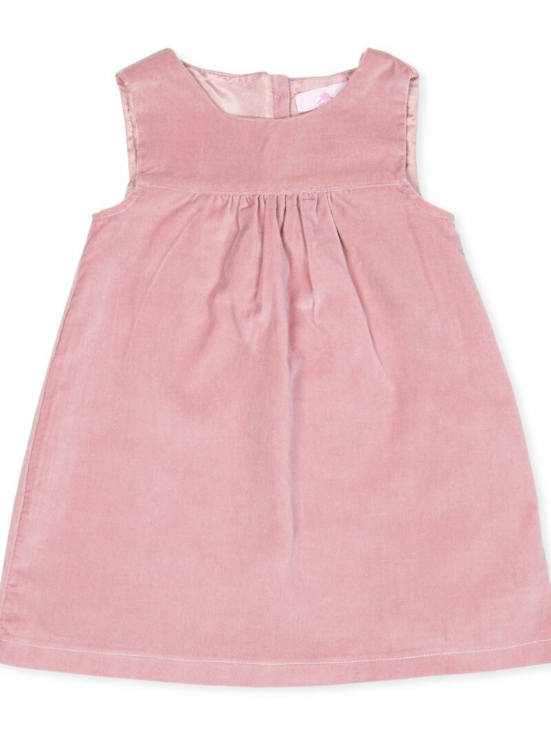 Beatrice Old Pink Velvet Pinafore
