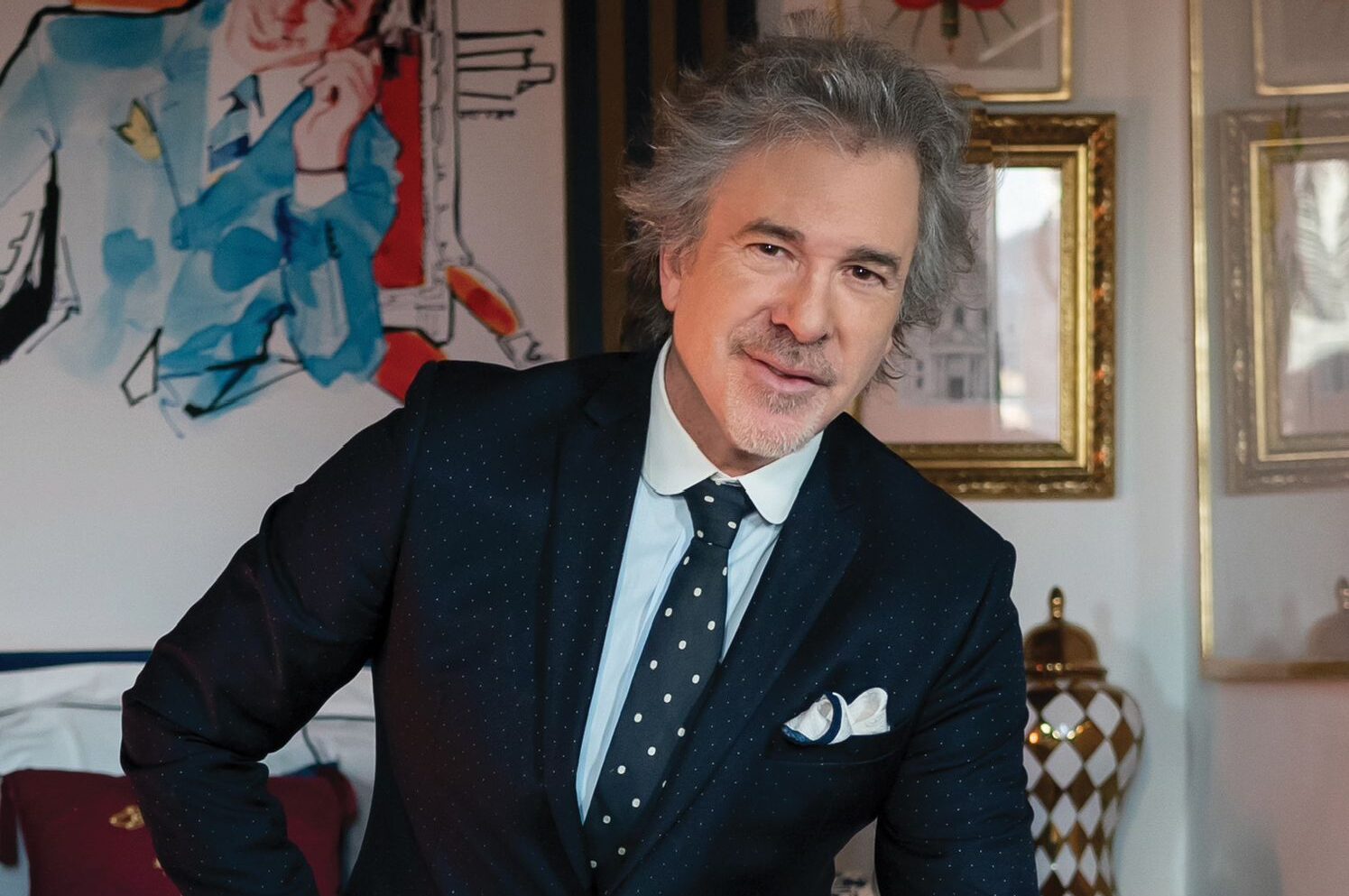 Portrait of Andrés Alsina Aristegui in Paris for Blue Ribbons and Lace Tastemakers