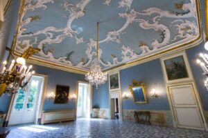 The eighteenth-century ballroom at Palazzo De Gregorio in Palermo, carefully restored by the De Gregorio family.